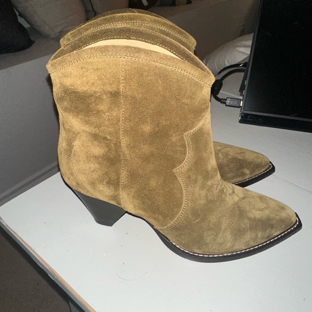 Used Isabel Marant Darizo Suede Western Boots Size 39 - Picture 6 of 6